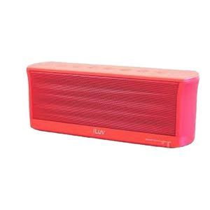 iLuv MobiOut Splash-Resistant Wireless Bluetooth Speaker with Jump-Start (Red)